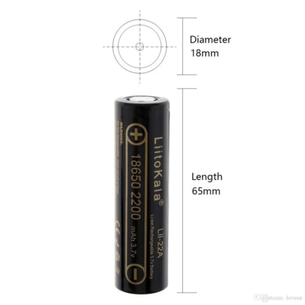 LiitoKala Lii-22A 2200mAh 18650 Battery | Flat Top Vape & Flashlight Power | Rechargeable Li-ion 3.7V in Kenya