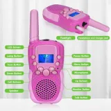 (2pcs) T-388 Kids Walkie Talkie | 6 KM Long Range Toy | Built-in LED Torch | Play & Explore Outdoors | ABS | 22 Channels | No License Needed - photo 8