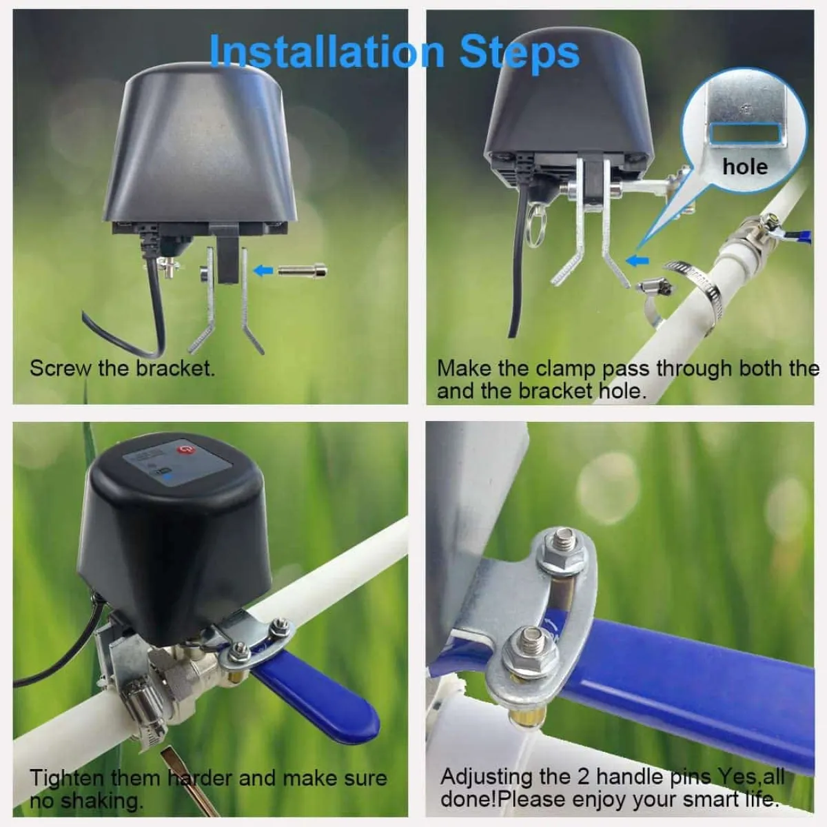 Tuya WiFi Irrigation Valve | Smart Life App | Automate Garden, Smart Farm Watering System | 1/2"-1" Ball Valve |