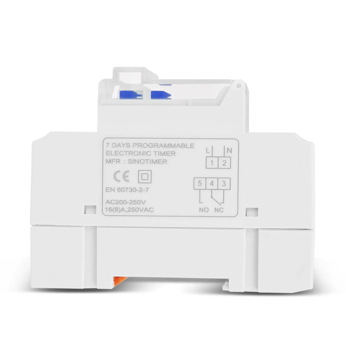Sinometer TM919A Timer Switch | 16A, 3500W | Weekly Programmable for Streetlights, Automation, Lights | DIN Rail Mount