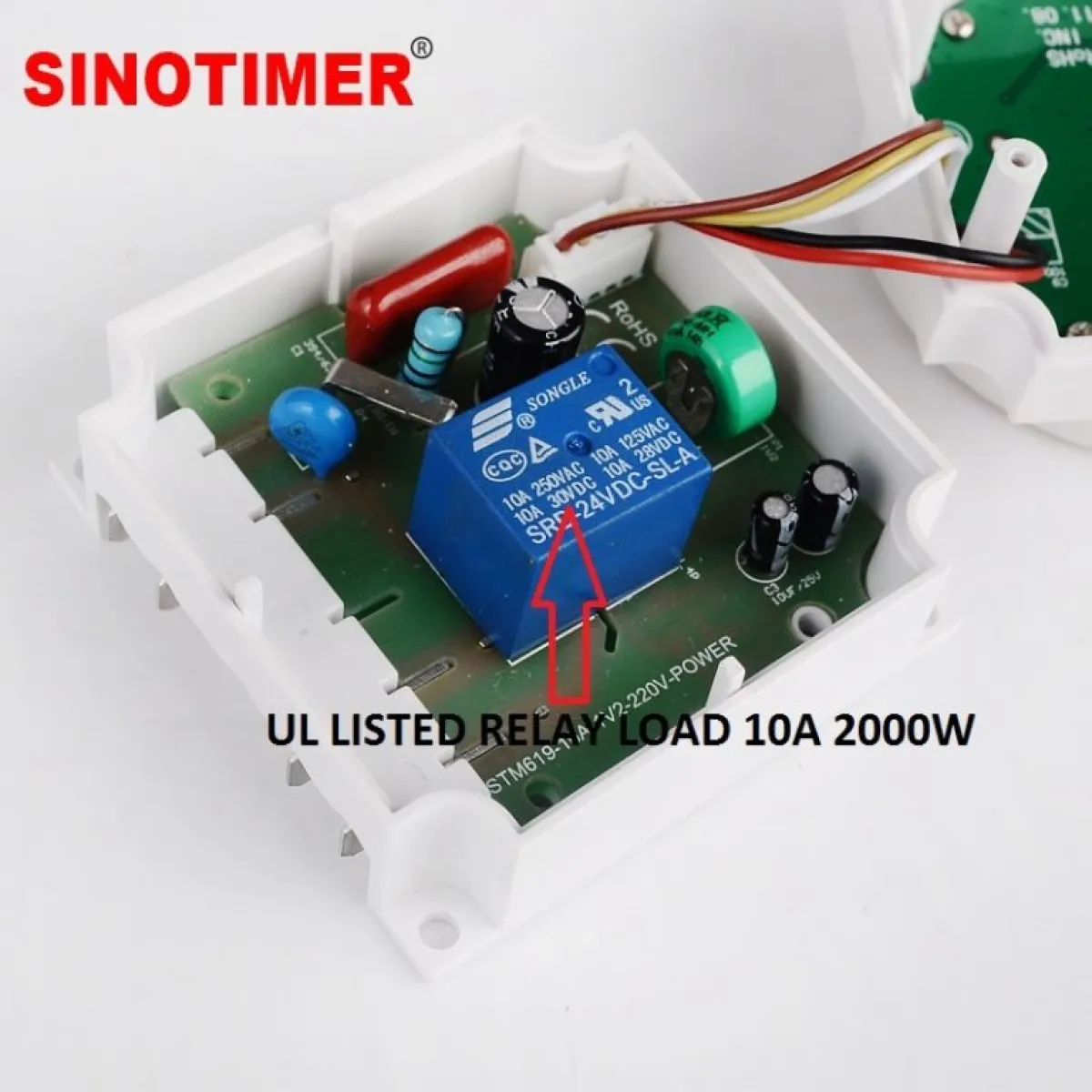 Sinotimer TM619H2 Timer Switch, 30A Weekly Programmable, Waterproof Cover