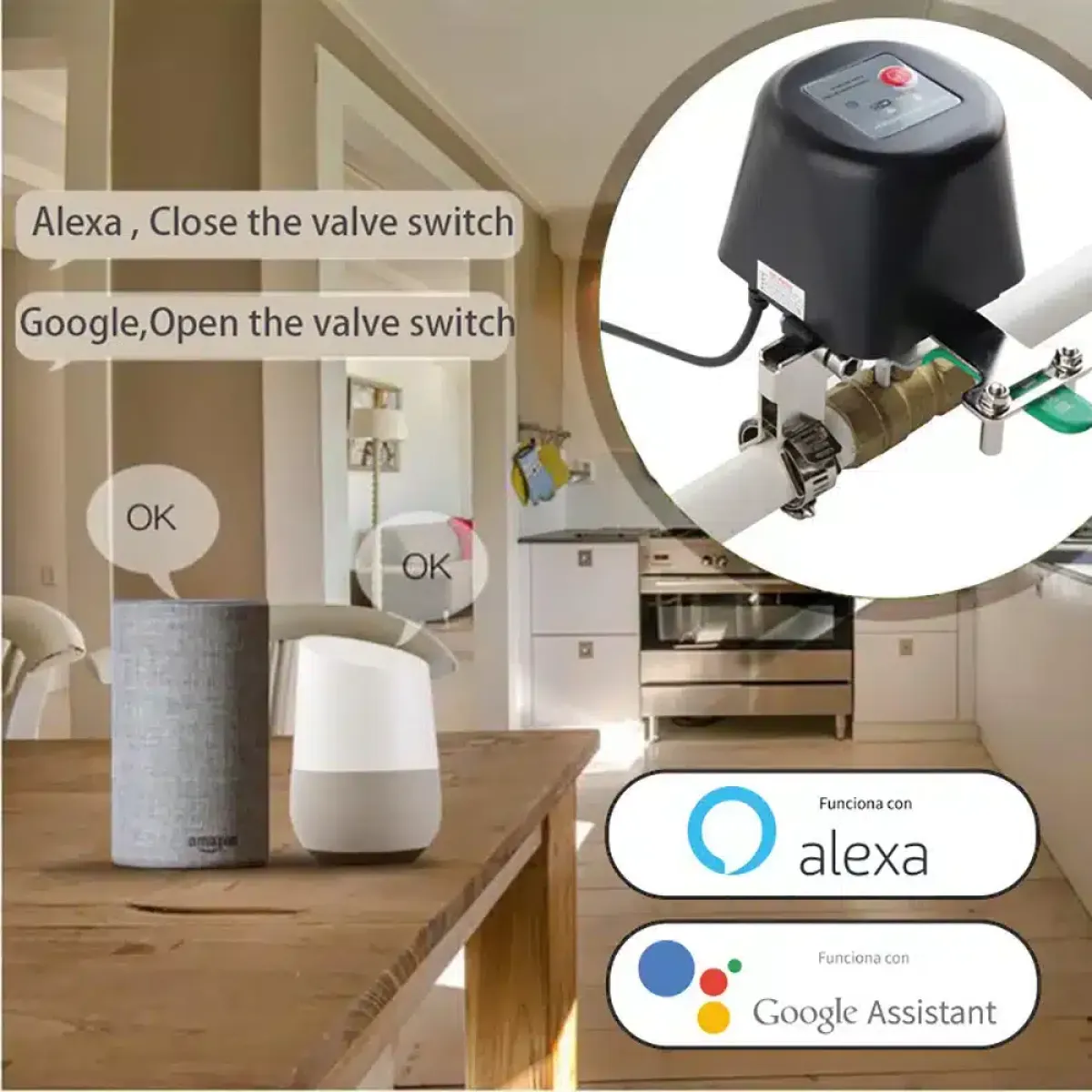 Tuya WiFi Irrigation Valve | Smart Life App | Automate Garden, Smart Farm Watering System | 1/2"-1" Ball Valve |