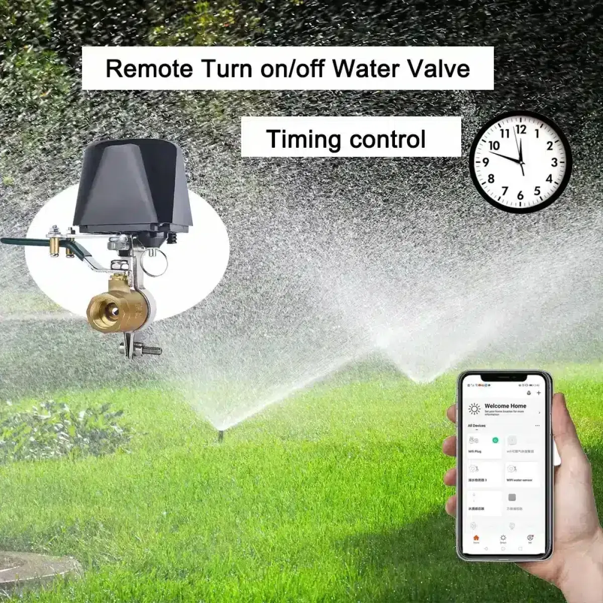 Tuya WiFi Irrigation Valve | Smart Life App | Automate Garden, Smart Farm Watering System | 1/2"-1" Ball Valve |