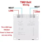 Sinotimer TM619H2 Timer Switch: 30A Weekly Programmable for Street Lights, Irrigation, Automation, 200-250V AC, 3500W, 16 On/Off Programs, Backup Battery, Waterproof Cover - photo 3