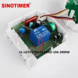 Sinotimer TM619H2 Timer Switch: 30A Weekly Programmable for Street Lights, Irrigation, Automation, 200-250V AC, 3500W, 16 On/Off Programs, Backup Battery, Waterproof Cover - photo 4