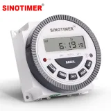 Sinotimer TM619H2 Timer Switch: 30A Weekly Programmable for Street Lights, Irrigation, Automation, 200-250V AC, 3500W, 16 On/Off Programs, Backup Battery, Waterproof Cover in Kenya