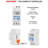 Sinometer TM919A Timer Switch | 16A, 3500W | Weekly Programmable for Streetlights, Automation, Lights | DIN Rail Mount - photo 4