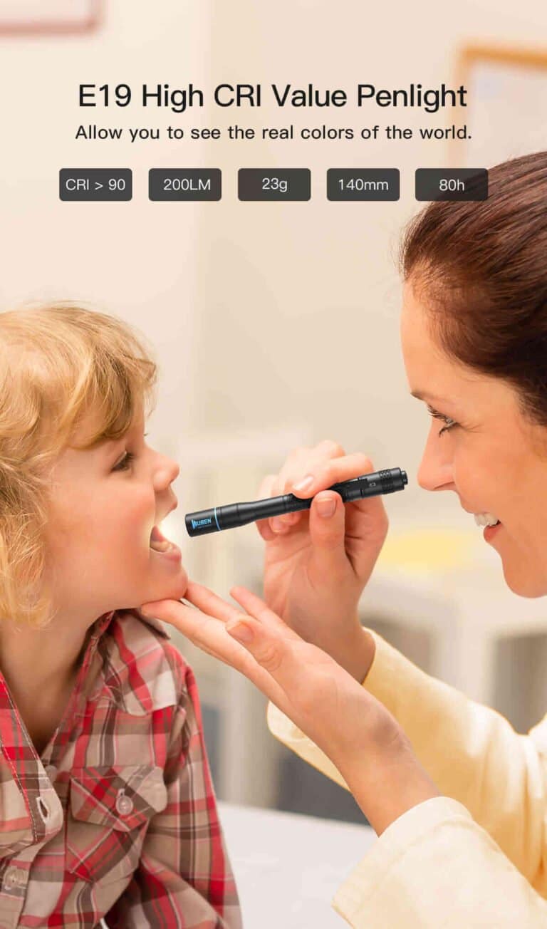 WUBEN E19 Pen Light: 200LM High CRI LED for Dentists, Nurses, Doctors, Eye Inspection, Aluminum, Waterproof in Kenya