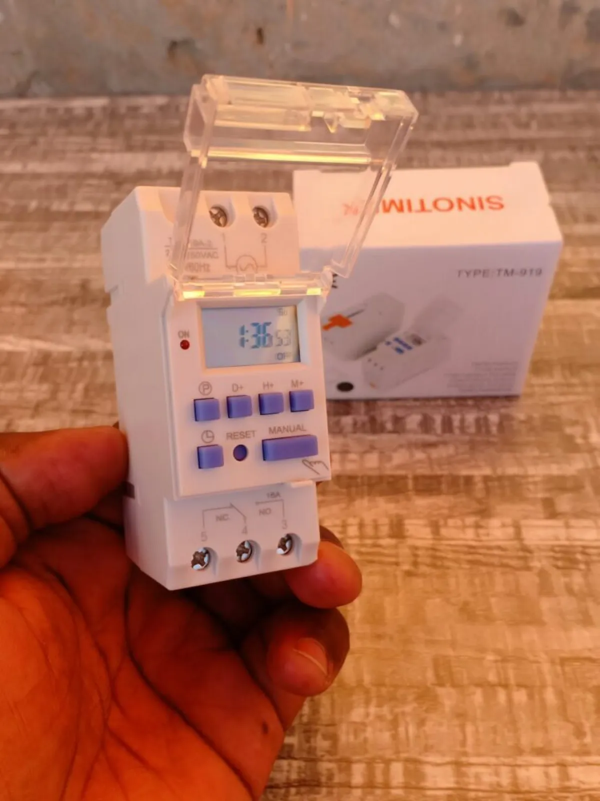 Sinometer TM919A Timer Switch, 16A DIN Rail with Countdown Mode