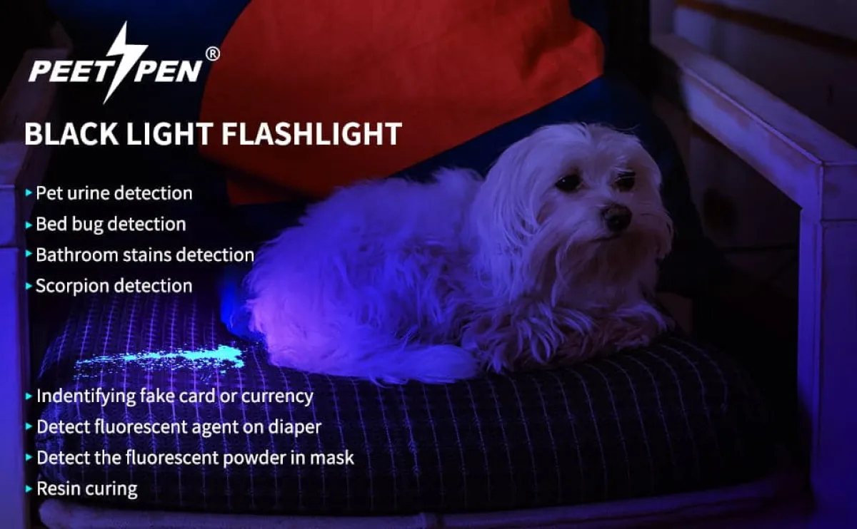 PEETPEN L13 UV blacklight flashlight
