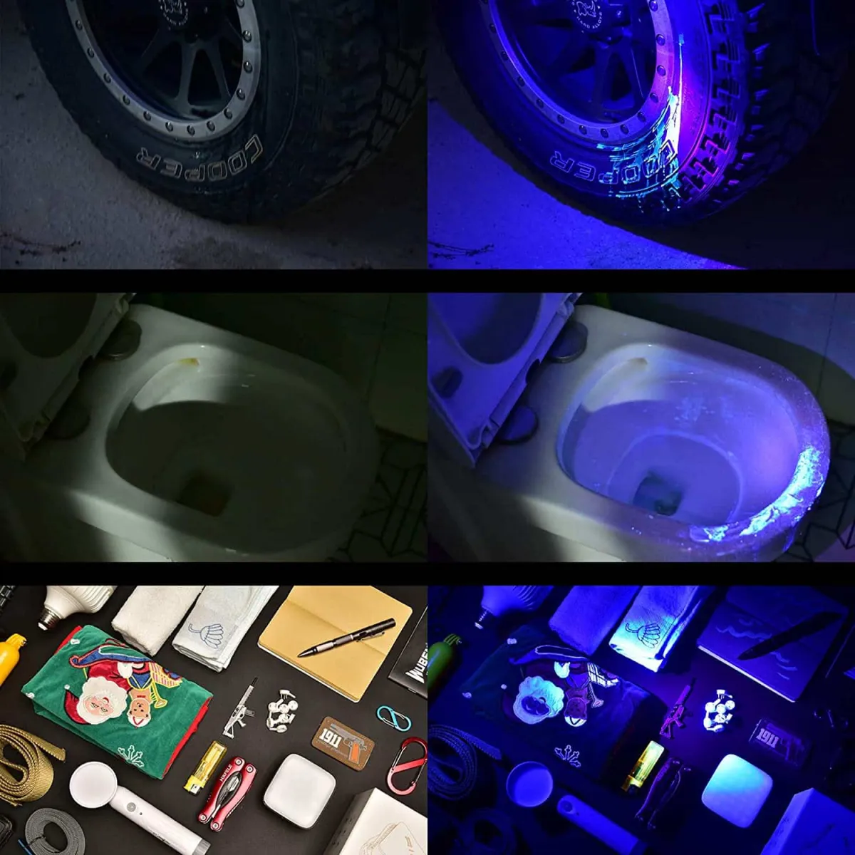 PEETPEN L13 UV Flashlight: 12 LEDs 395nm for Pet Urine, Scorpions, Currency | Rechargeable Aluminium Alloy Torch in