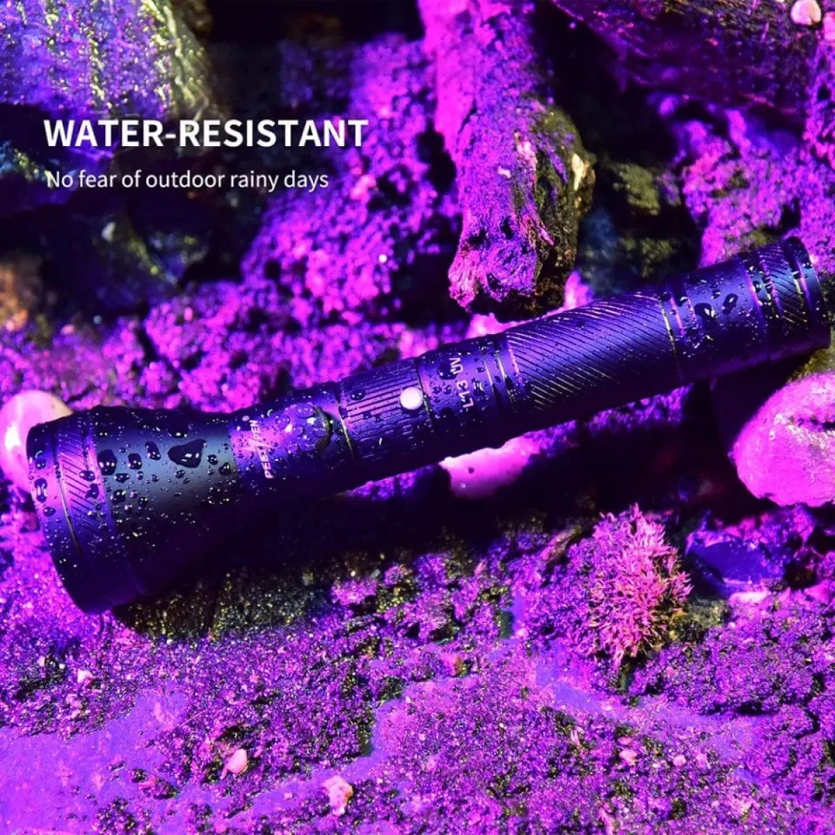 PEETPEN L13 UV Flashlight: 12 LEDs 395nm for Pet Urine, Scorpions, Currency | Rechargeable Aluminium Alloy Torch in