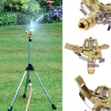 Brass Impact Sprinkler Head | 1/2" Heavy Duty Orbit Sprinkler | 0-360° Adjustable Lawn Watering | Yard, Grass & Garden Irrigation - photo 3