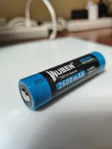 WUBEN 18650 Battery, 2600mAh, Protected Button Top - photo 3