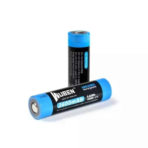 WUBEN 18650 Battery 2600mAh Protected Li-ion | Flashlight, Gimbal & Solar Light Power | Button Top Cell