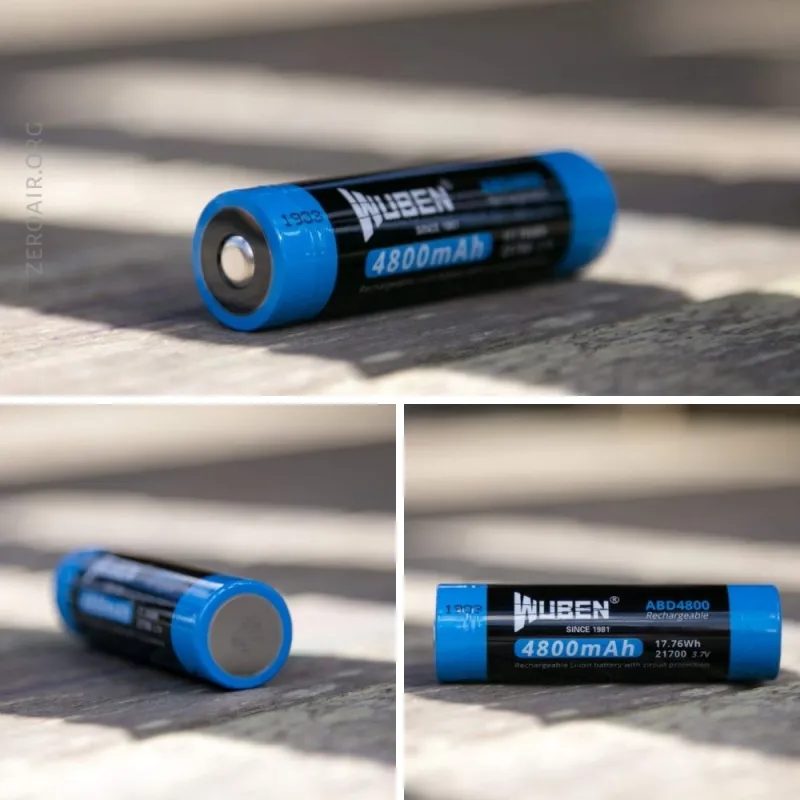 Wuben 21700 Battery 4800mAh Protected Li-ion | High-Drain for Flashlights, Gimbals, Solar Systems, Bike Lights | 3.7V | 20A Max in Kenya