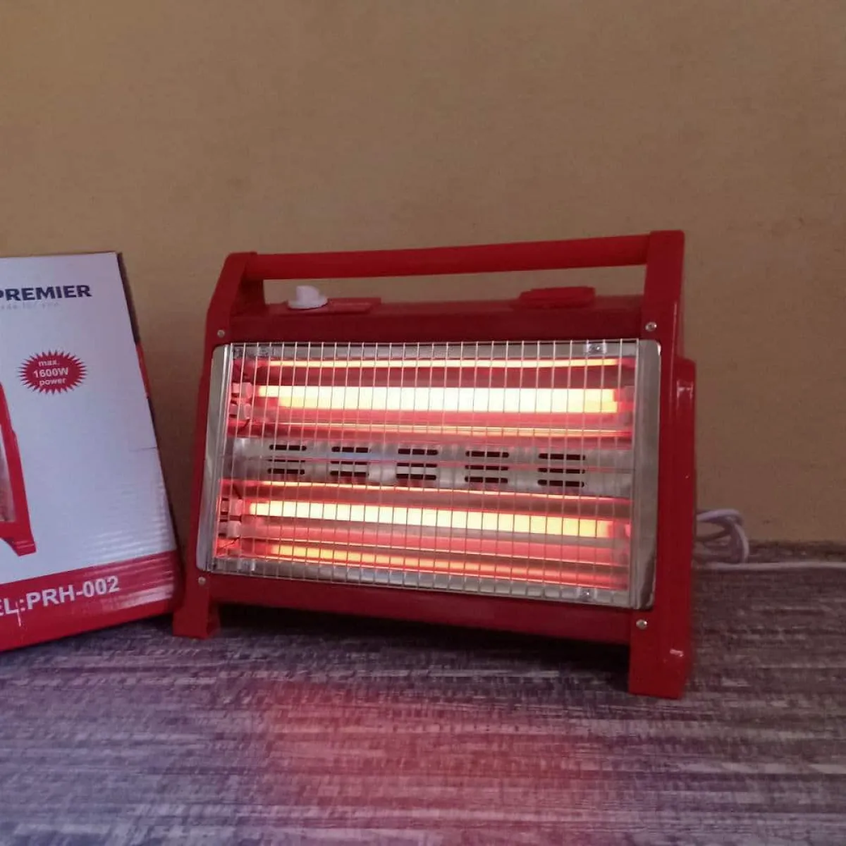 PREMIER 1600W Quartz Heater - Instant Warmth, Humidifier & Silent Fan | 800/1600W Settings, Portable | Prevents Dry Air