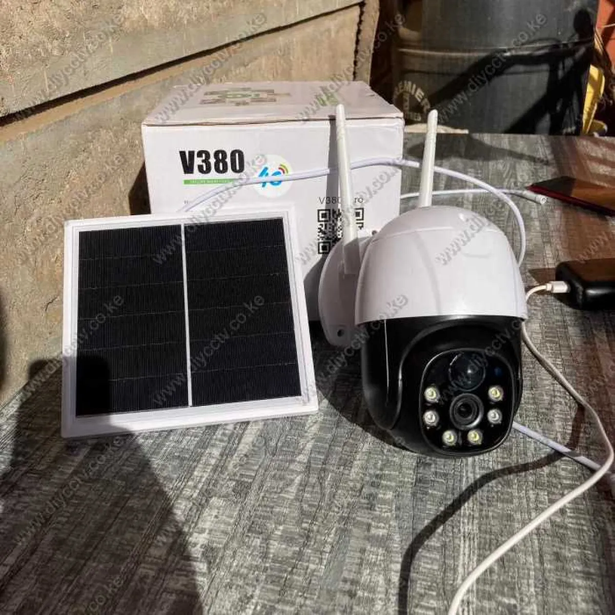 V380 PRO 4G Solar CCTV | 4MP HD PTZ Outdoor Security Camera with SIM Slot, V380 App, 28Hr Backup, Motion Alert in Kenya