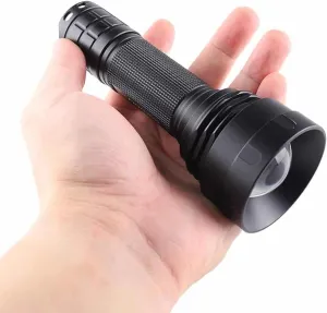 Convoy Z1: 800m Long Range Flashlight, 2000lm Zoomable Torch, Aluminum, Rechargeable (Battery Not Included) for Camping, Search and Rescue, Farms
