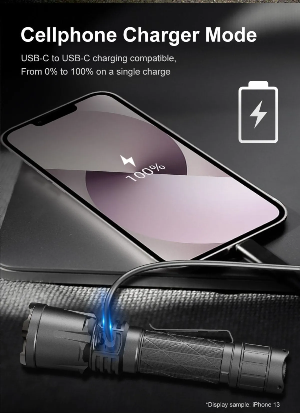 Klarus XT21X PRO tactical flashlight with power bank