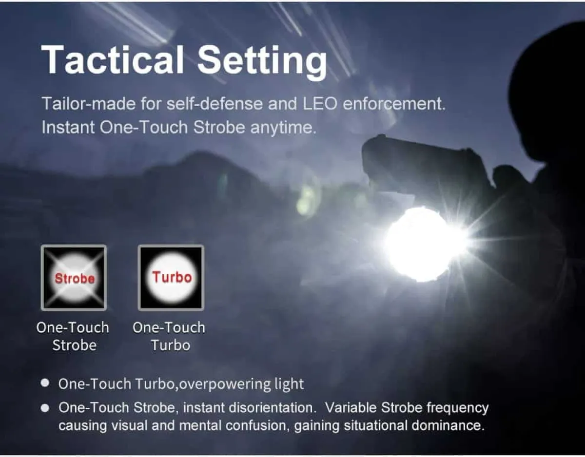Klarus XT21X PRO tactical flashlight with power bank