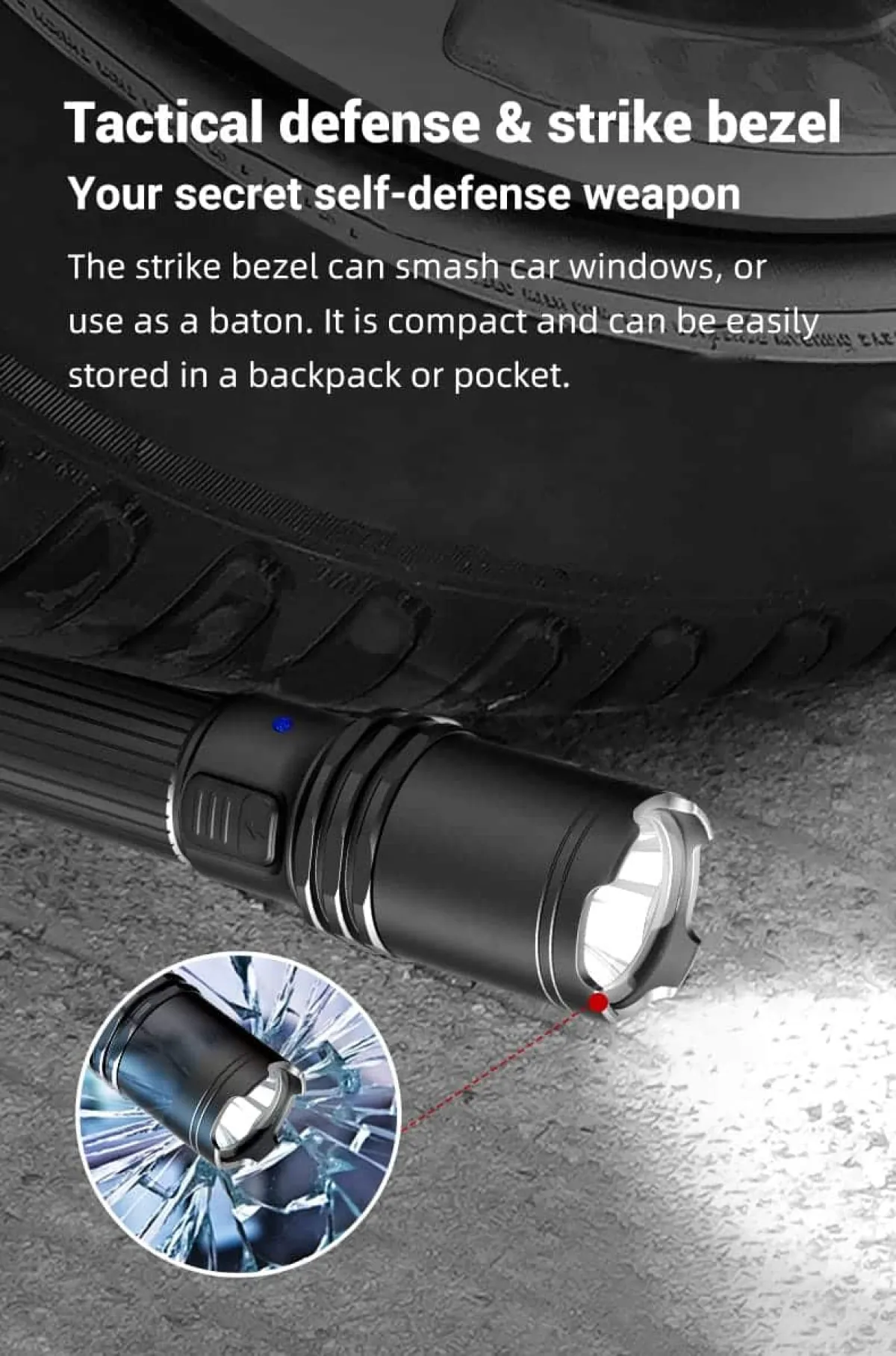 Klarus A1 PRO Torch | 1300 Lumens, 230m Beam | USB-C Rechargeable Tactical Flashlight for Outdoor and Emergency Use in