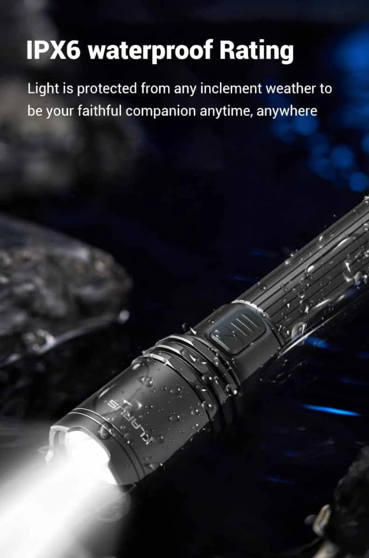 Klarus A1 PRO Torch | 1300 Lumens, 230m Beam | USB-C Rechargeable Tactical Flashlight for Outdoor and Emergency Use in