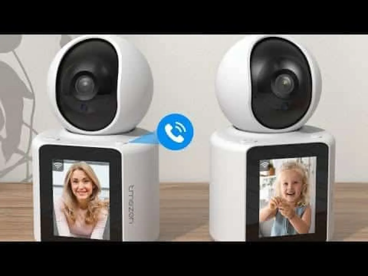 WiFi Nanny Camera with Built-in Screen, 1080p, One-Button Call