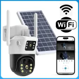 V380 Pro Dual WiFi Solar Camera - 4MP+4MP PTZ, Night Vision, Motion Tracking, V380 Pro App in Kenya