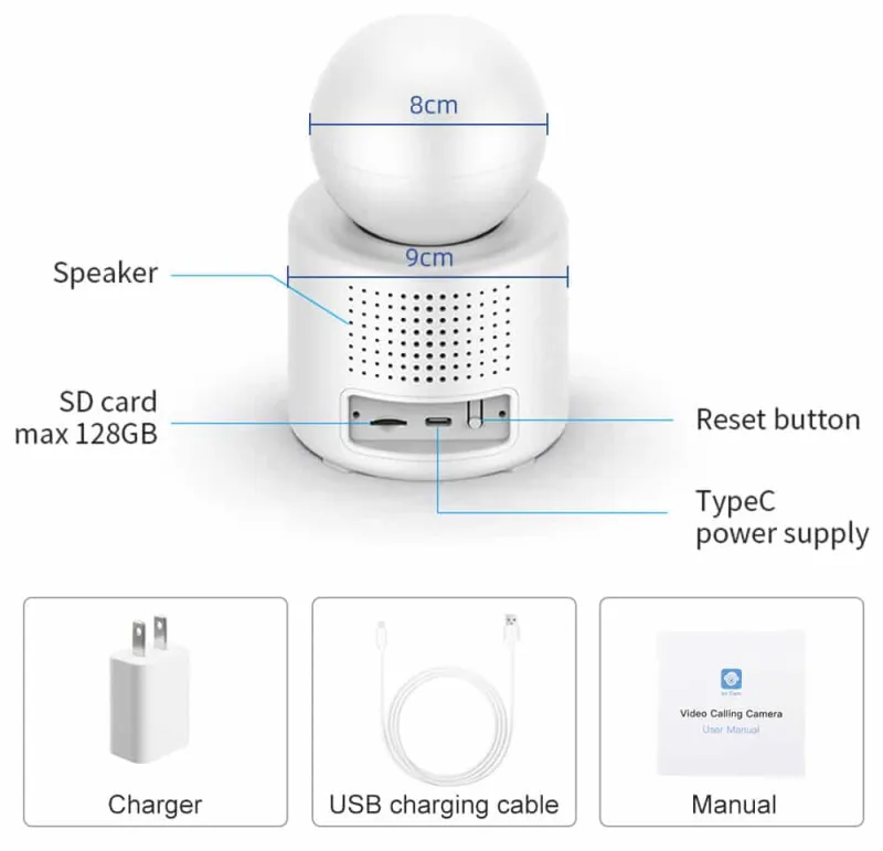 Wifi Nanny Camera With Screen | 1080p HD Two-Way Video & Audio | Baby/Pet Monitor | V380 App | Night Vision in Kenya