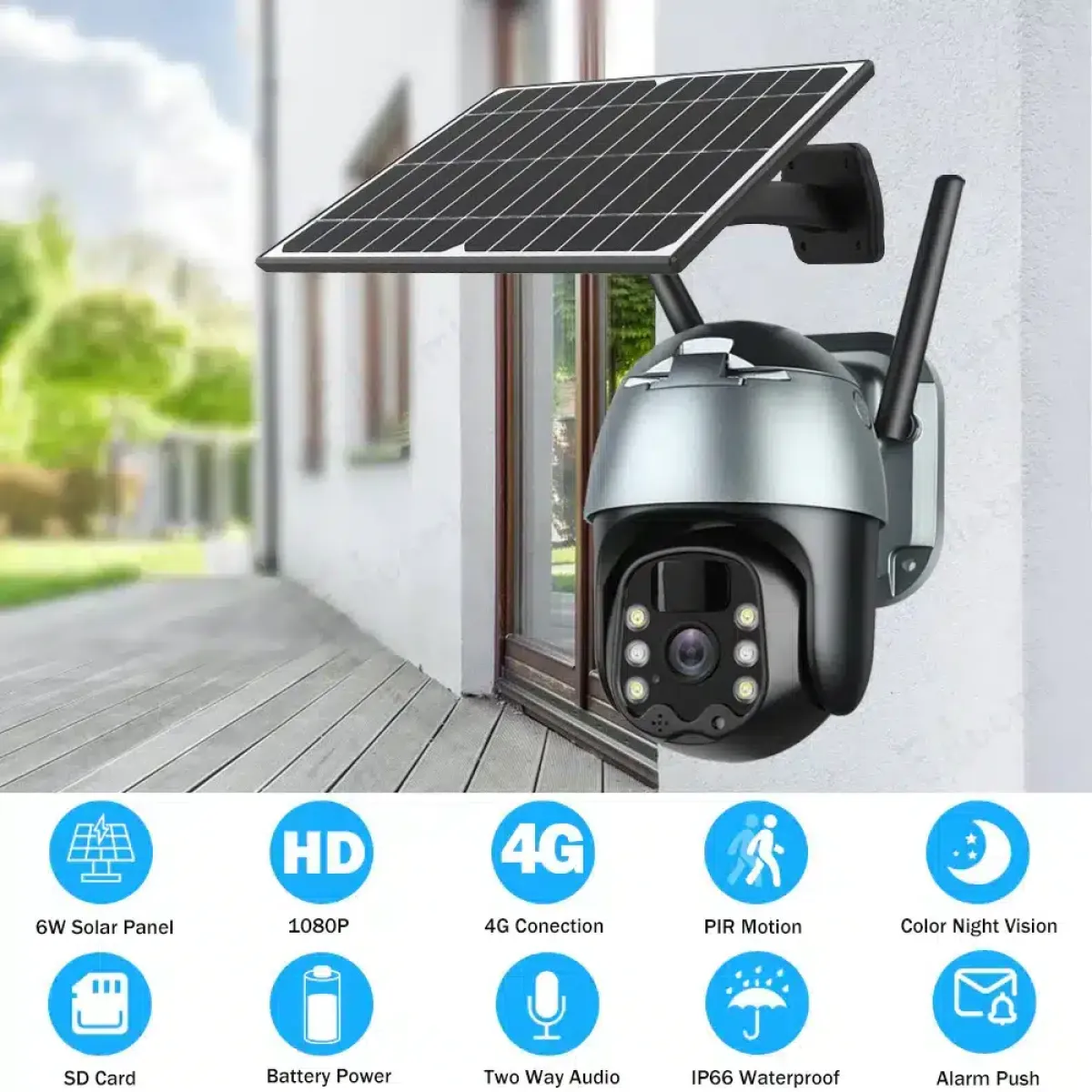 UBOX 4G Solar Camera, PTZ 1080p, PIR and Radar Dual Detection