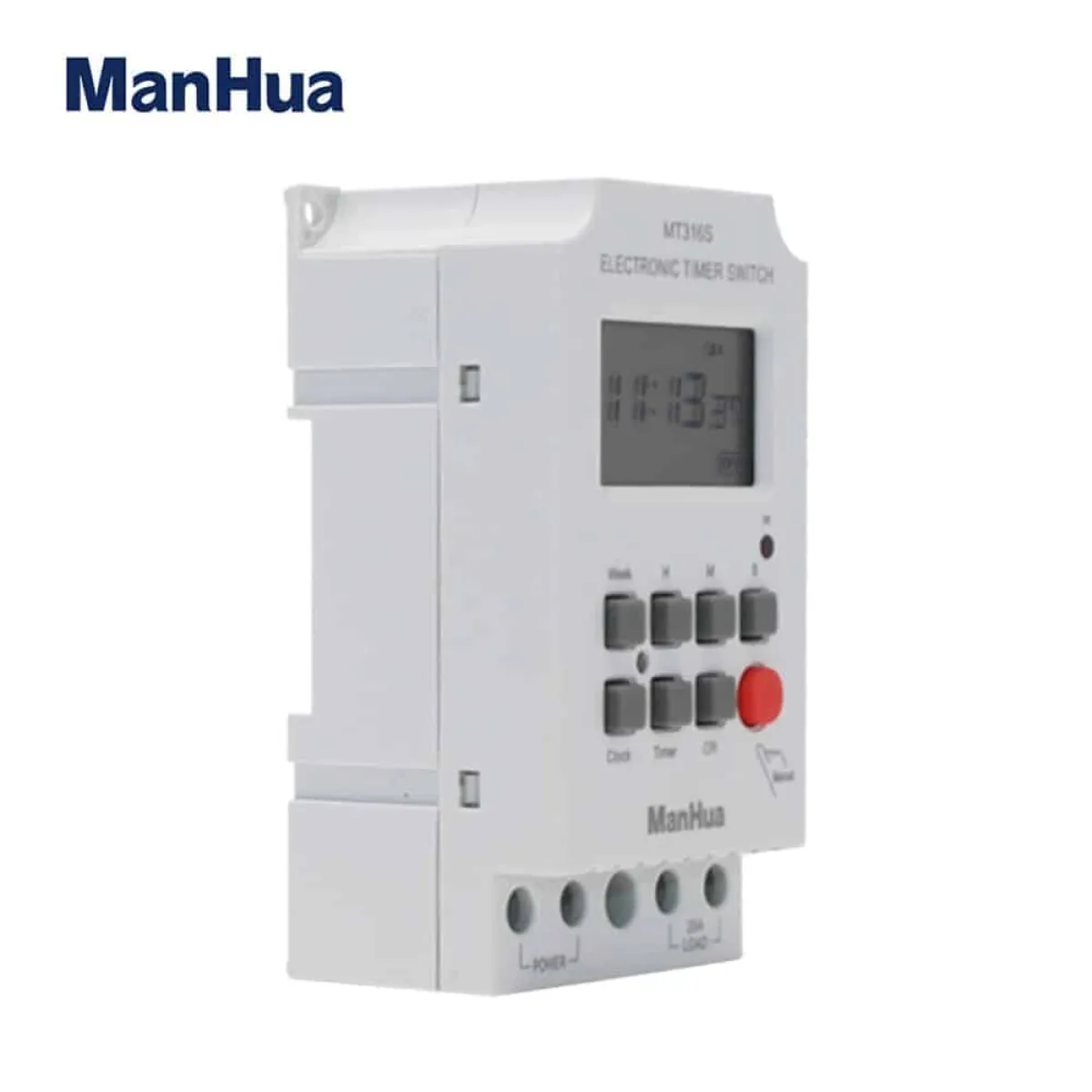 ManHua MT316S AC Timer Switch with seconds | 25A 220VAC DIN Rail Programmable for Lighting, Irrigation, School Bells,