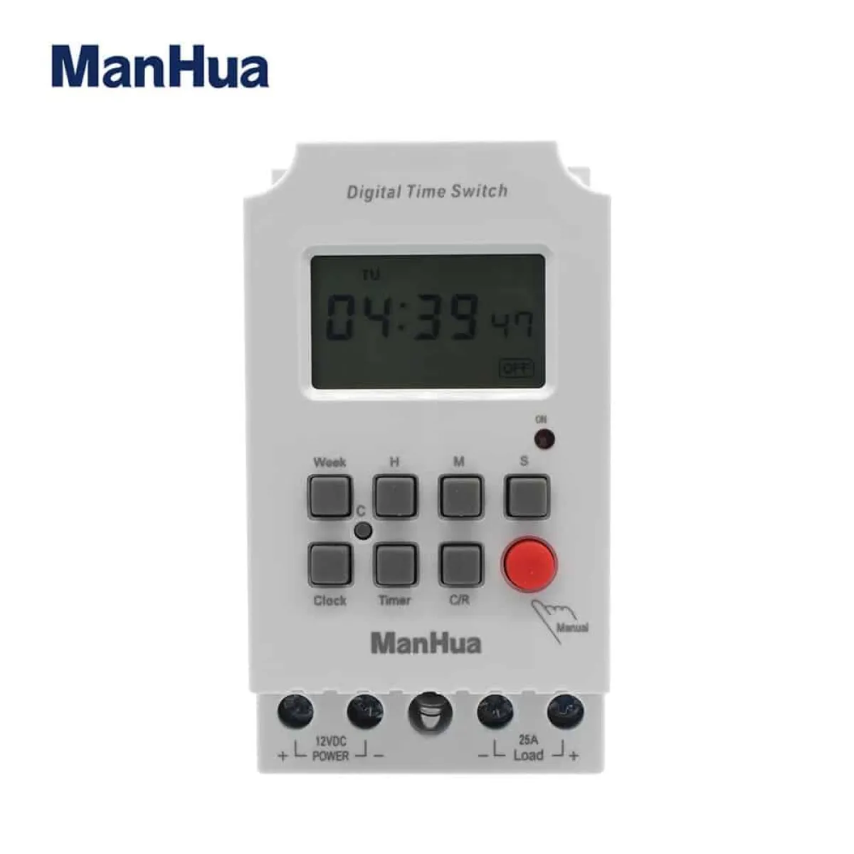 Manhua MT316S 12V DC Timer Switch with seconds | Automate Lighting, Solar, Irrigation, Motors | Daily/Weekly Cycle