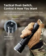 Klarus XT12GT PRO | 1600 Lumens, 850m Beam, USB-C Rechargeable | Tactical, Search & Rescue, Outdoor Flashlight - photo 6