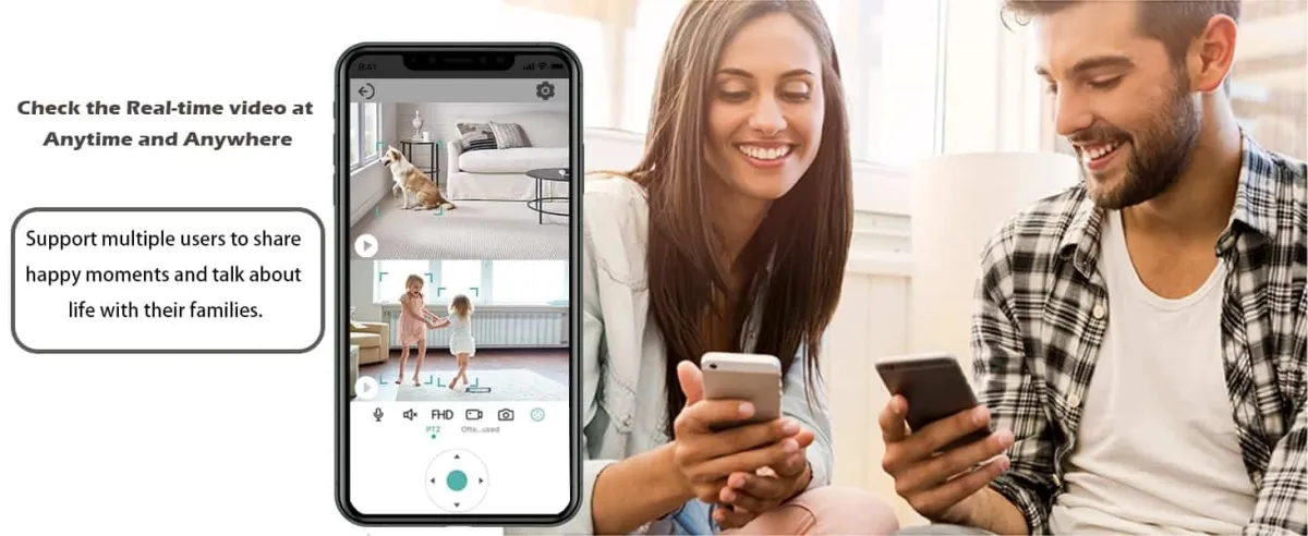 icSee Dual Lens 6MP Wifi Baby Monitor - Color Night Vision, 2-Way Talk, Human Detection, iCsee App, 24/7 Recording in