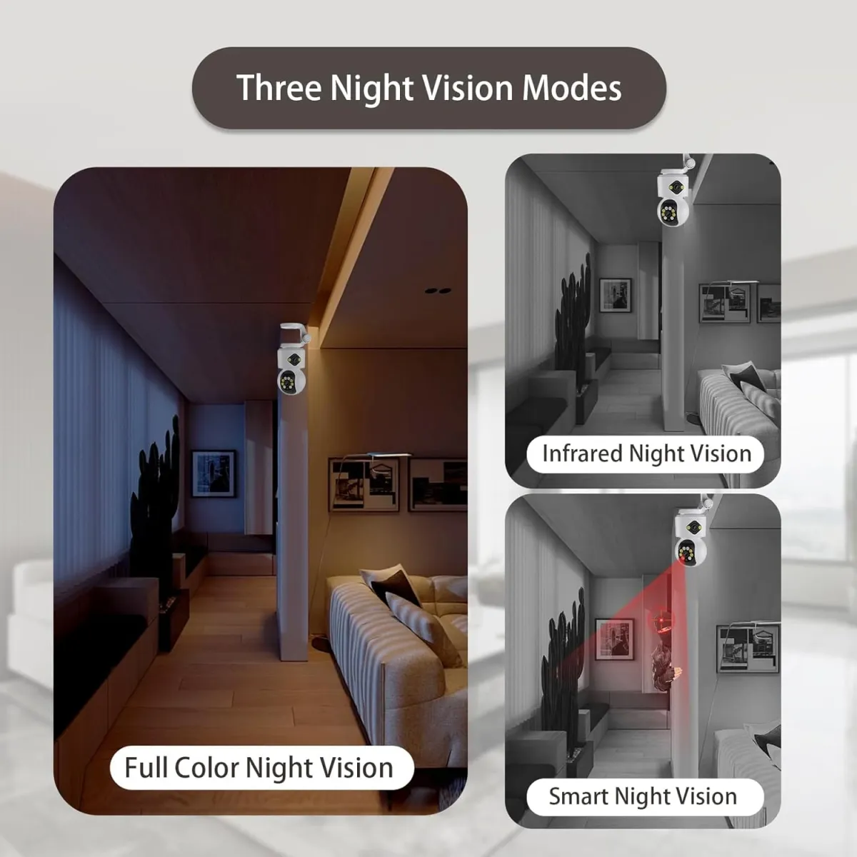 icSee Dual Lens 6MP Wifi Baby Monitor - Color Night Vision, 2-Way Talk, Human Detection, iCsee App, 24/7 Recording in