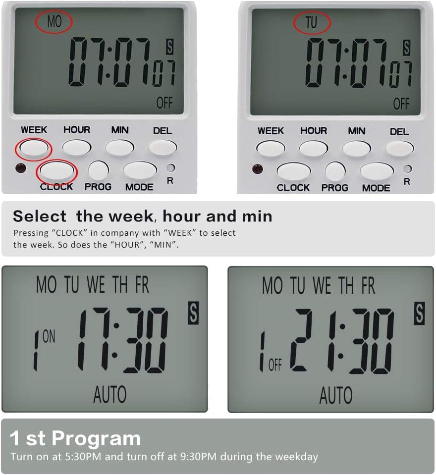Manhua MET-UK, 16A Timer Plug: Program Lights, Fridge, Bells – 16A Plug-and-Play Automation in Kenya