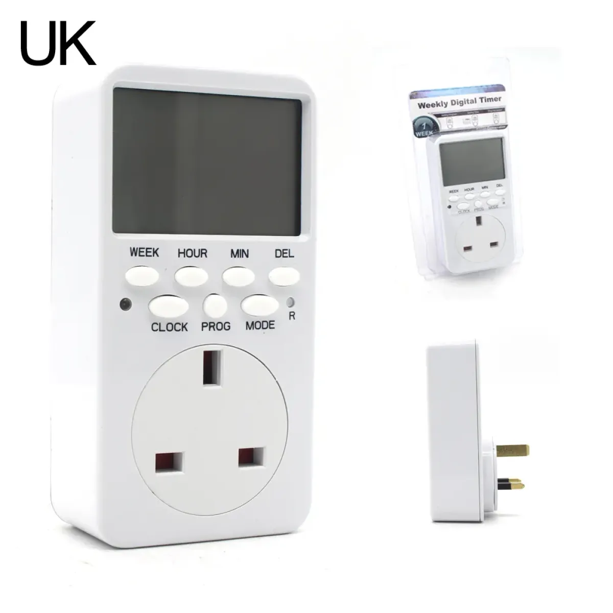 Manhua MET-UK 16A Timer Plug, Plug and Play, No Wiring Needed