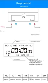 ManHua MT102C 16A 12V DC Timer | School Bells, Lights, Irrigation Automation - photo 5
