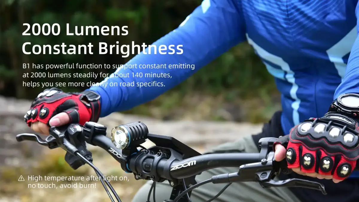WUBEN B1 Bicycle Light: 3600 Lumens, 179m Beam, IP65 Waterproof, Remote | MTB & Road Cycling in Kenya