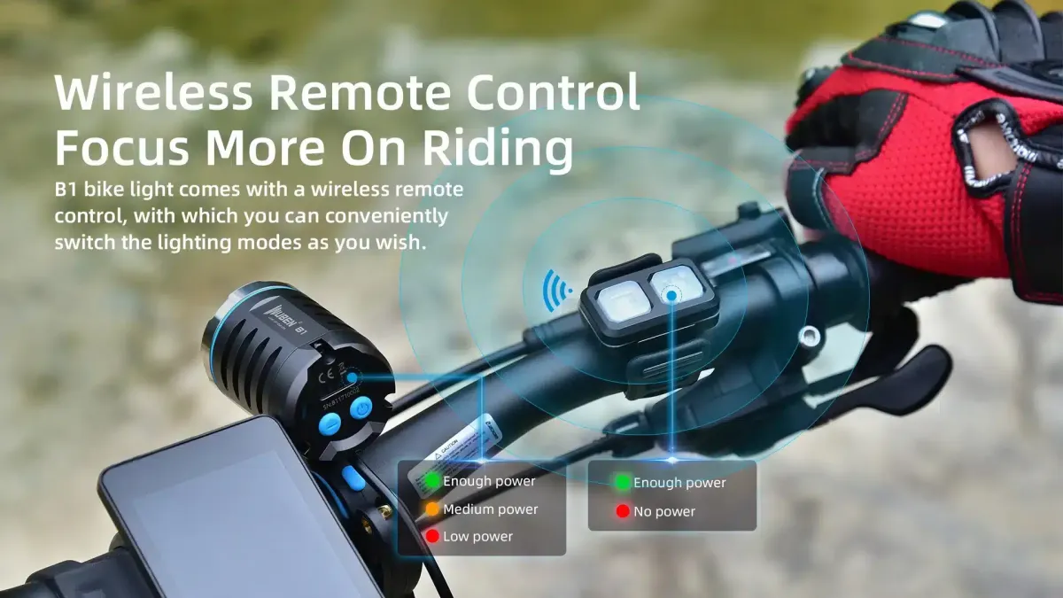 WUBEN B1 Bicycle Light: 3600 Lumens, 179m Beam, IP65 Waterproof, Remote | MTB & Road Cycling in Kenya