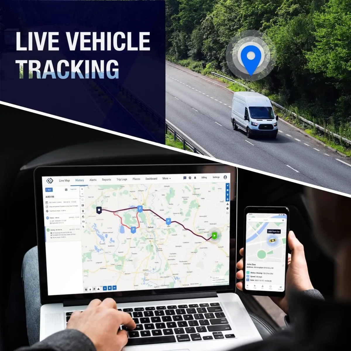 Portable 2G Magnetic GPS Car Tracker, 5000mAh Battery