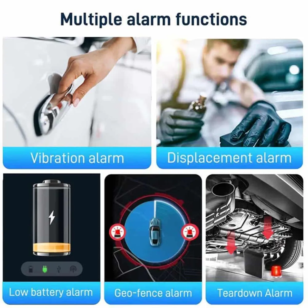 Portable 2G Magnetic GPS Car Tracker, 5000mAh Battery