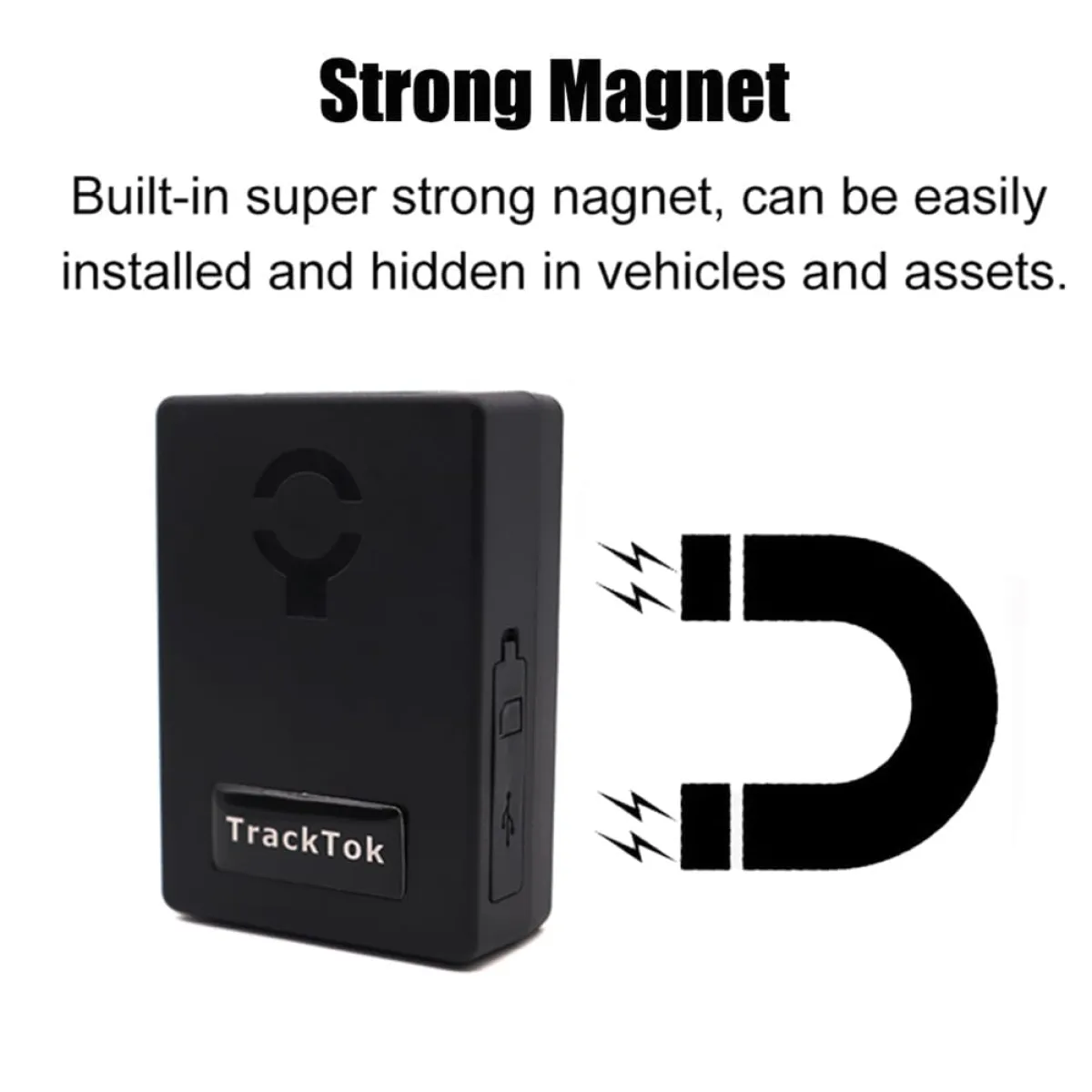 Portable 2G Magnetic GPS Car Tracker | 5000mAh Rechargeable Battery, No Fee, Type-C | Car, Safe, Luggage Tracking in