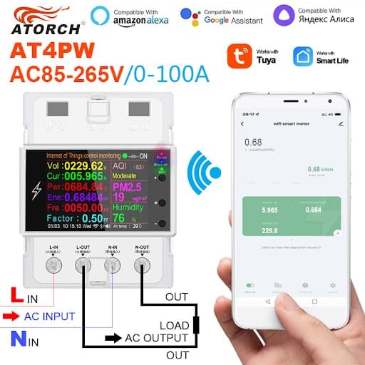 Atorch AT4PW WiFi Smart Energy Meter Kenya