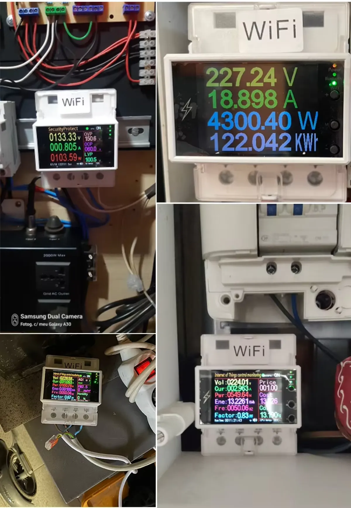 Atorch AT4PW WiFi Smart Energy Meter - 100A | Real-Time Monitor | Smart Life App | 26500W, DIN Rail Mount | Home