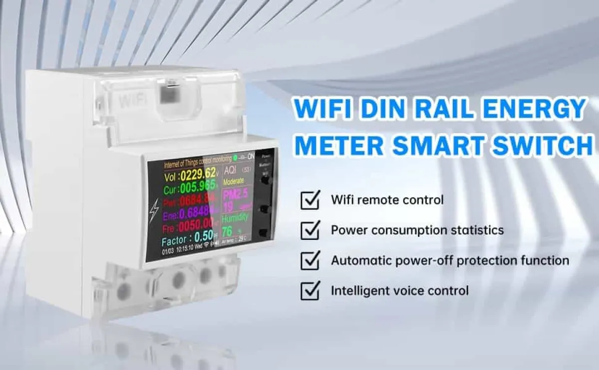Atorch AT4PW WiFi Smart Energy Meter, 100A, Remote Switching
