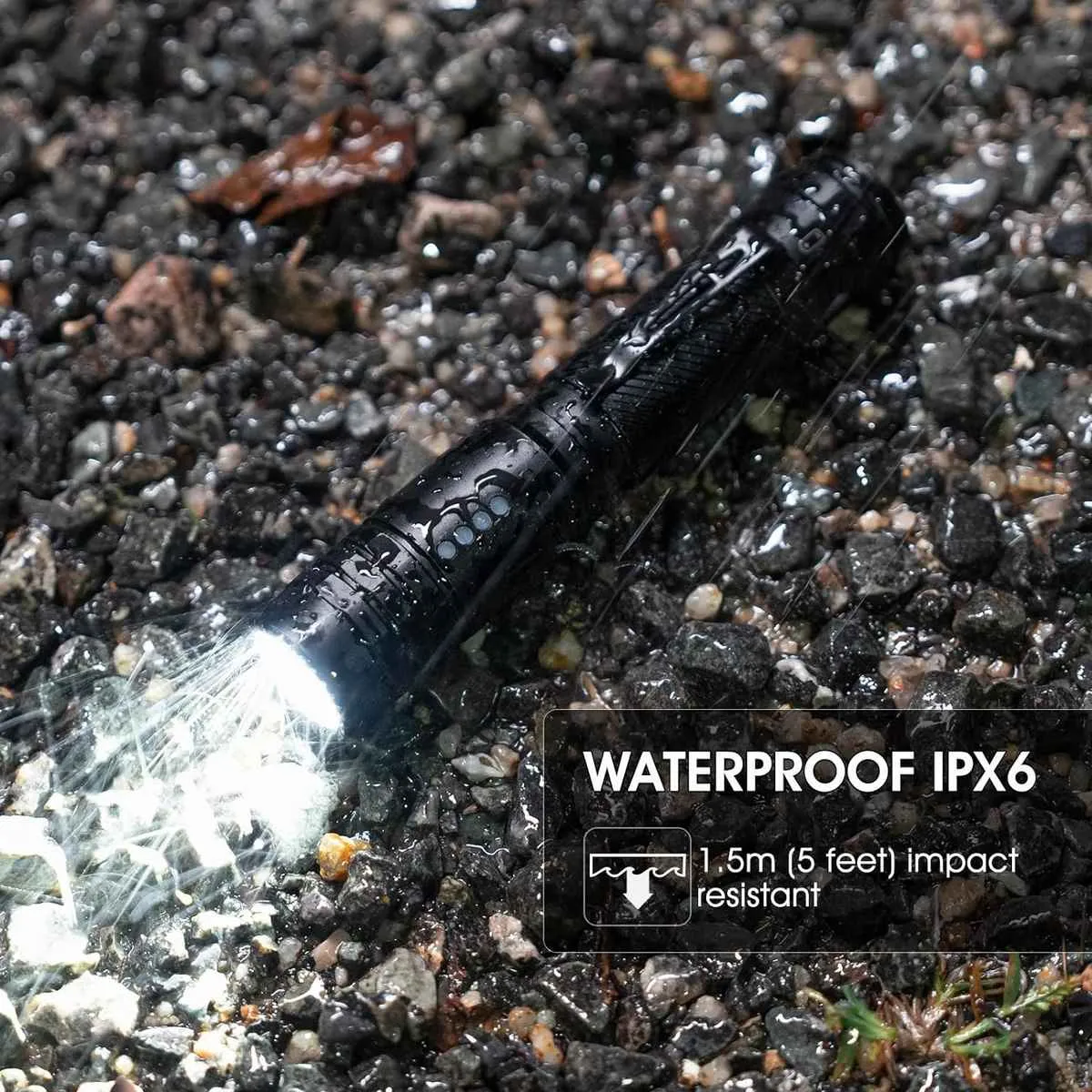 Peetpen L28 flashlight, beam demonstration