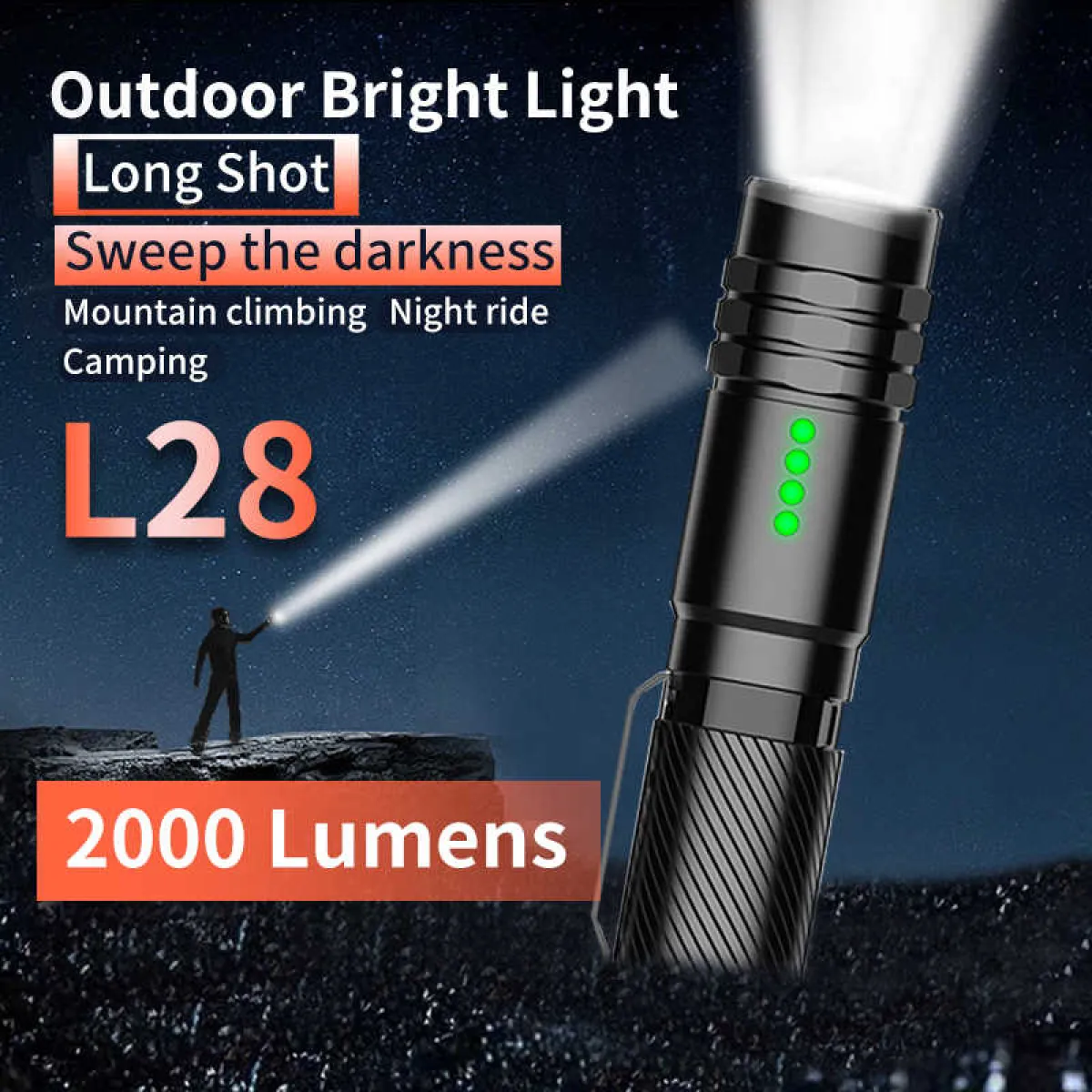 Peetpen L28 flashlight, in hand