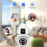 V380 Bulb Camera 5MP WiFi Dual Lens Security Camera - Full HD 1080p, Night Vision, Two-Way Audio, App Control (V380 Pro), E27 Socket, Home/Office Monitoring - photo 3